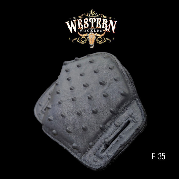Gun Holster Sintetic Leather Titanium Gray Ostrich-The Western Buckles