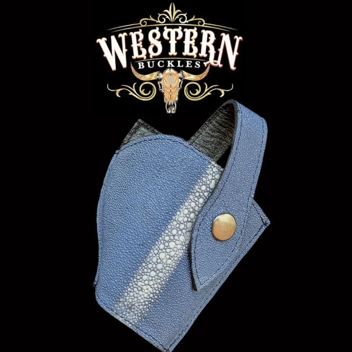 Gun Holster Sintetic Light Blue Mantarraya-The Western Buckles