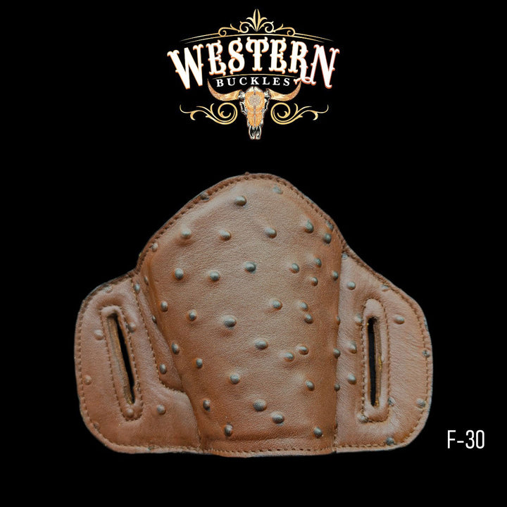 Gun Holster Sintetic Red Brown Ostrich-The Western Buckles
