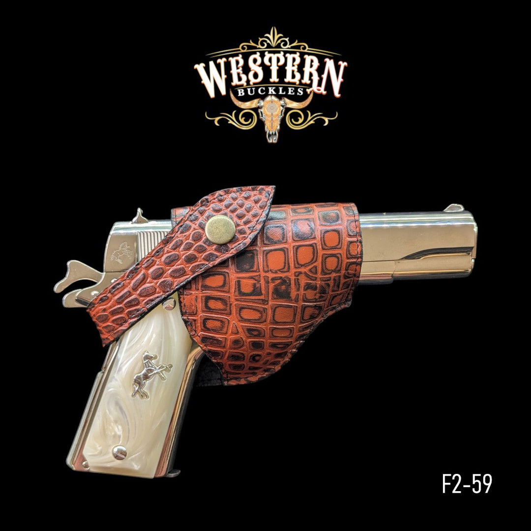 Gun Holster Sintetic Red Leather-The Western Buckles