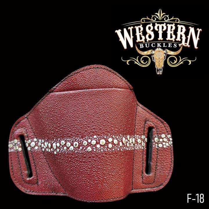 Gun Holster Sintetic White and Red-The Western Buckles