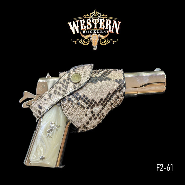 Gun Holster Snake Beige Sintetic Leather-The Western Buckles