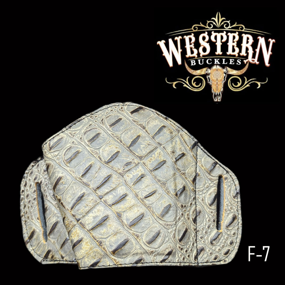 Gun Holster Funda Piel Sintetica Cocodrilo Blanco