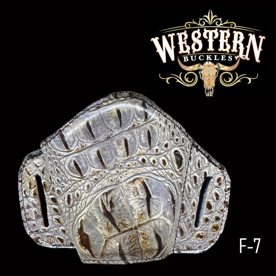 Gun Holster Sintetic White Cocodrile-The Western Buckles