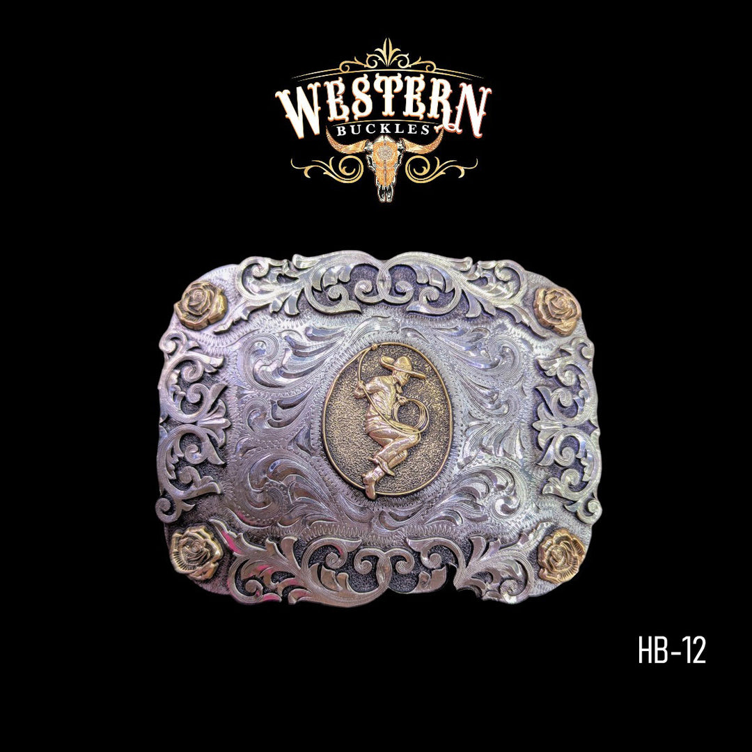 Horseman Trophy Belt Buckle - Silver-The Western Buckles