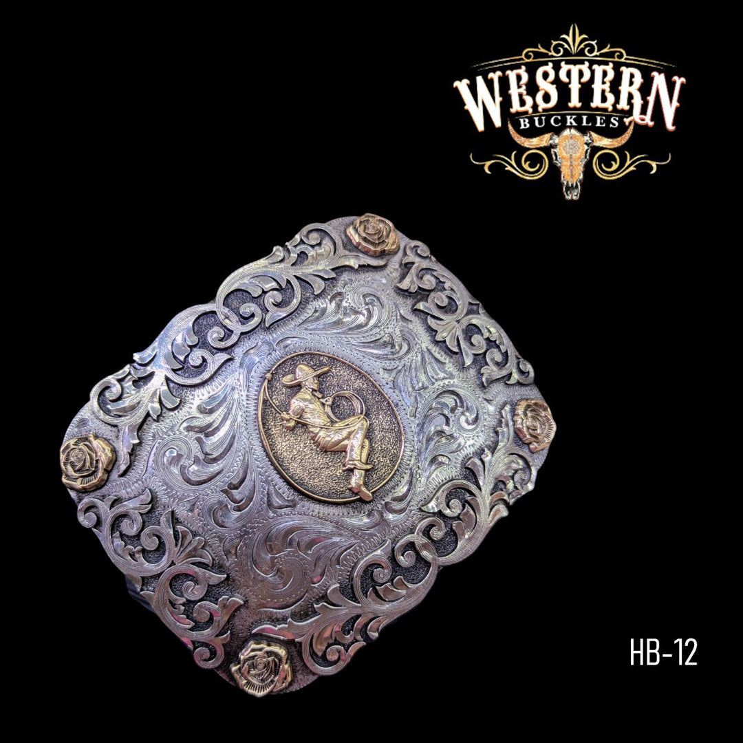 Horseman Trophy Belt Buckle - Silver-The Western Buckles