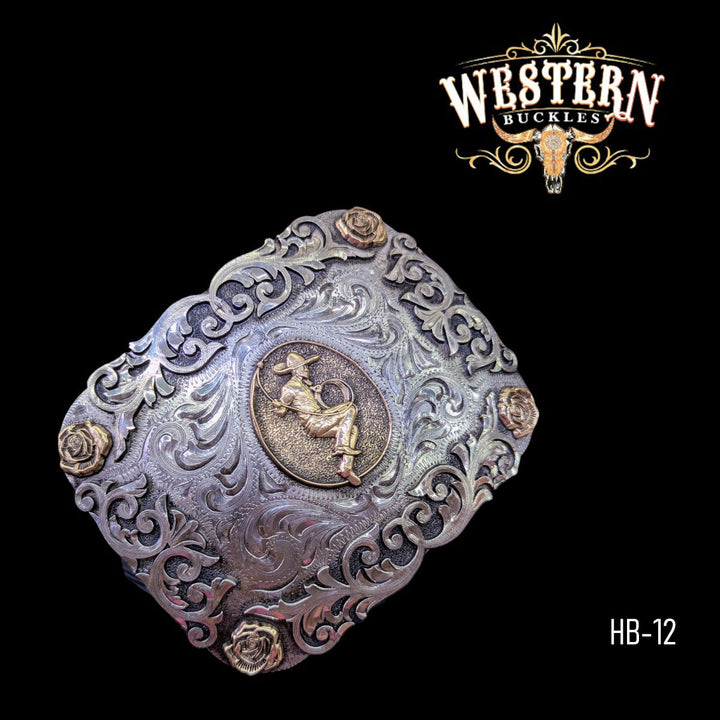 Horseman Trophy Belt Buckle - Silver-The Western Buckles