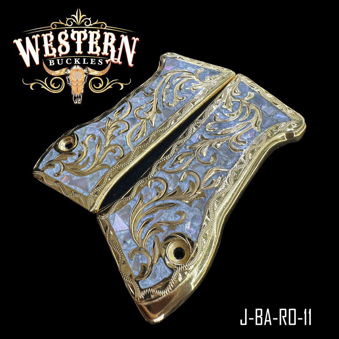Gun Grips — Artisan Resin — Detail View | Western Buckles Handcrafted | SKU J-BA-RO-11