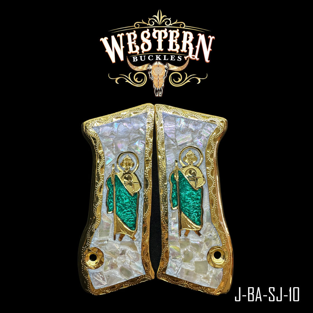 San Judas Cachas | Handcrafted by Western Buckles | SKU J-BA-SJ-10