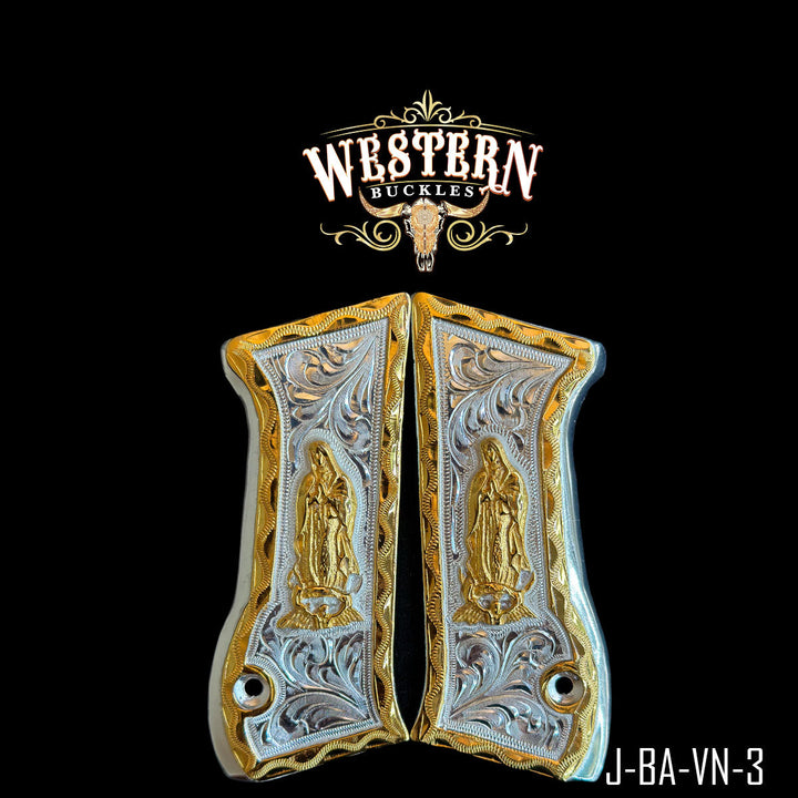 Virgin of Guadalupe Cachas | Handcrafted by Western Buckles | SKU J-BA-VN-3