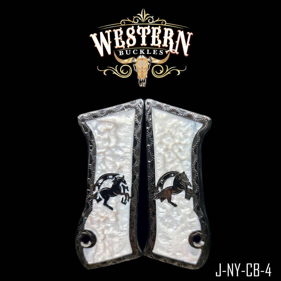 Horse Gun Grips — Artisan Resin | Handcrafted by Western Buckles | SKU J-NY-CB-4