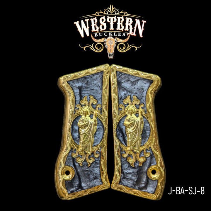 Jericho 941 9mm San Judas Gray Resin and Gold