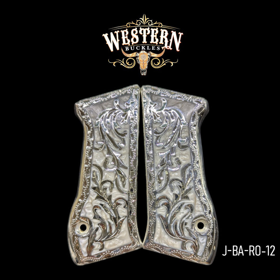Jericho 941 9mm Silver and White Engraved-The Western Buckles