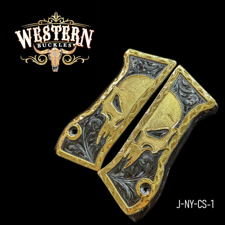 Jericho Calavera Black and Gold-Tone-The Western Buckles