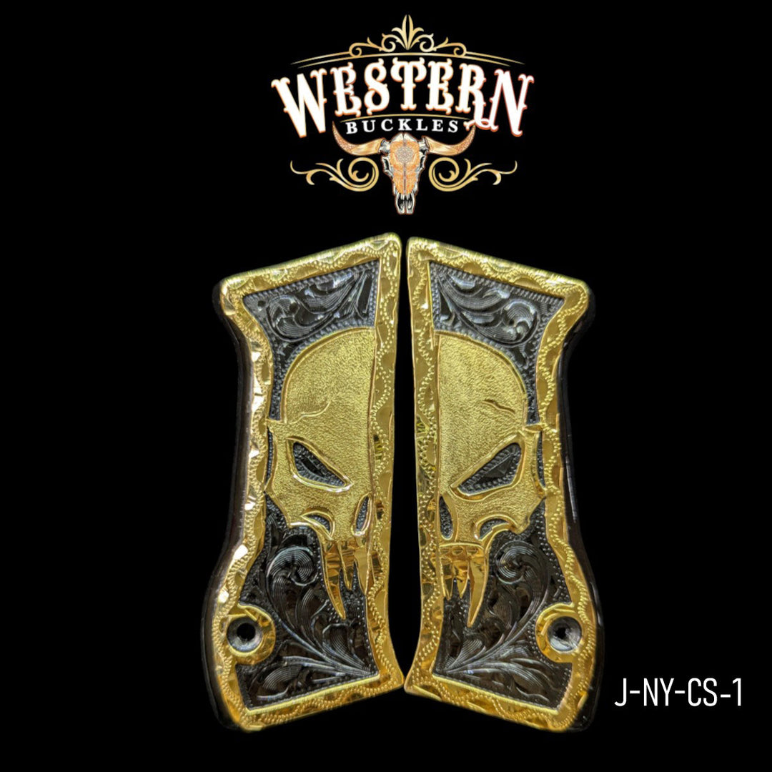 Jericho Calavera Black and Gold-Tone-The Western Buckles