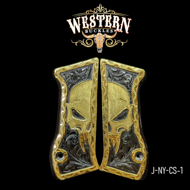 Jericho Calavera Black and Gold-Tone-The Western Buckles