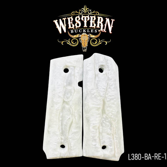Cachas Llama 380 De Resina Blanca - Western Buckles