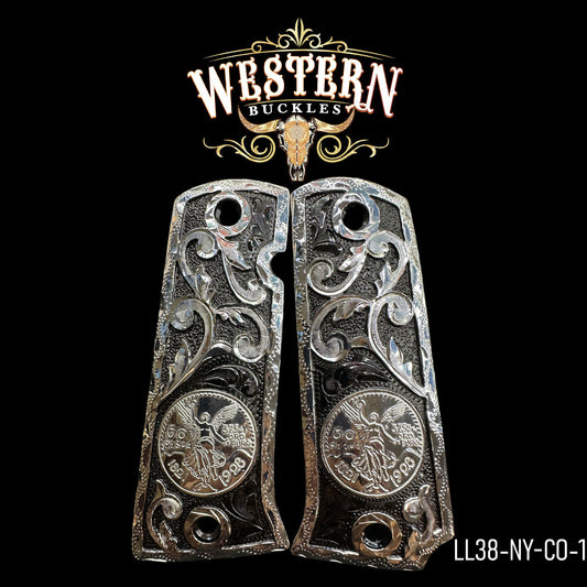 Cachas Llama 38 Super Centenario Niquel negro-Western Buckles