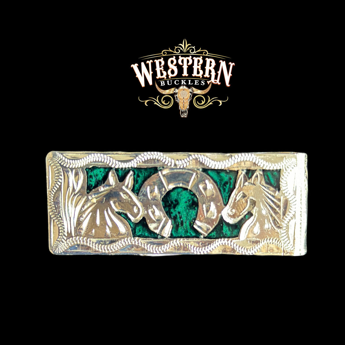 Money Clip Baño De Plata Caballo