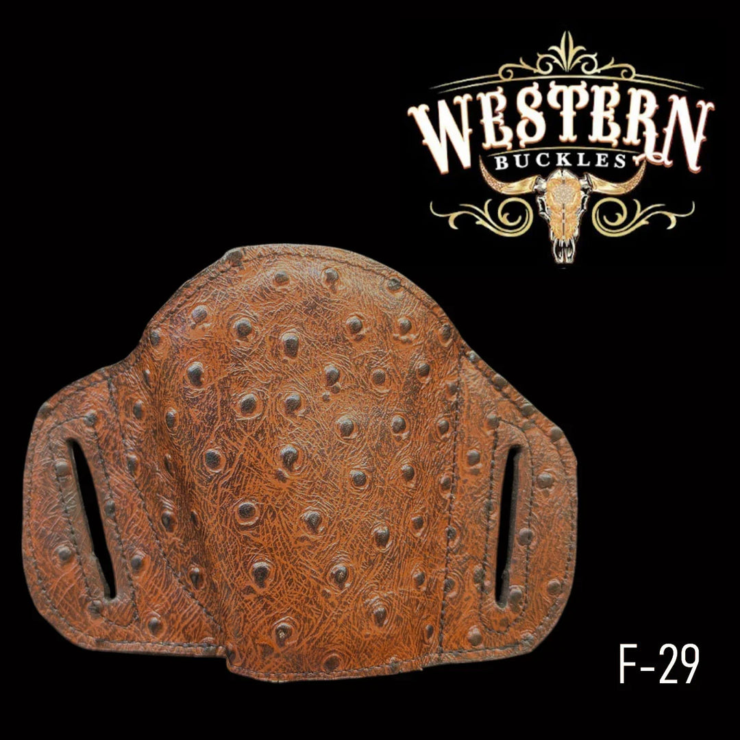 Gun Holster Funda Avestruz Cafe