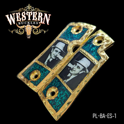 Cachas Colt Pocket Lite 380 Modelo Mafioso Resina Oro