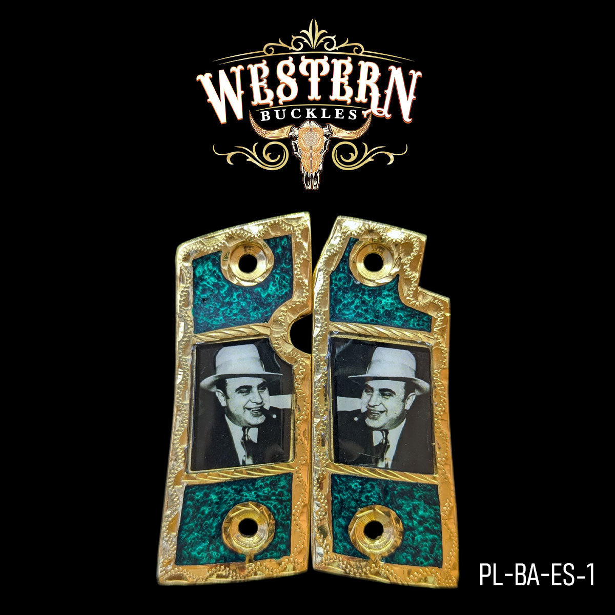 Cachas Colt Pocket Lite 380 Modelo Mafioso Resina Oro