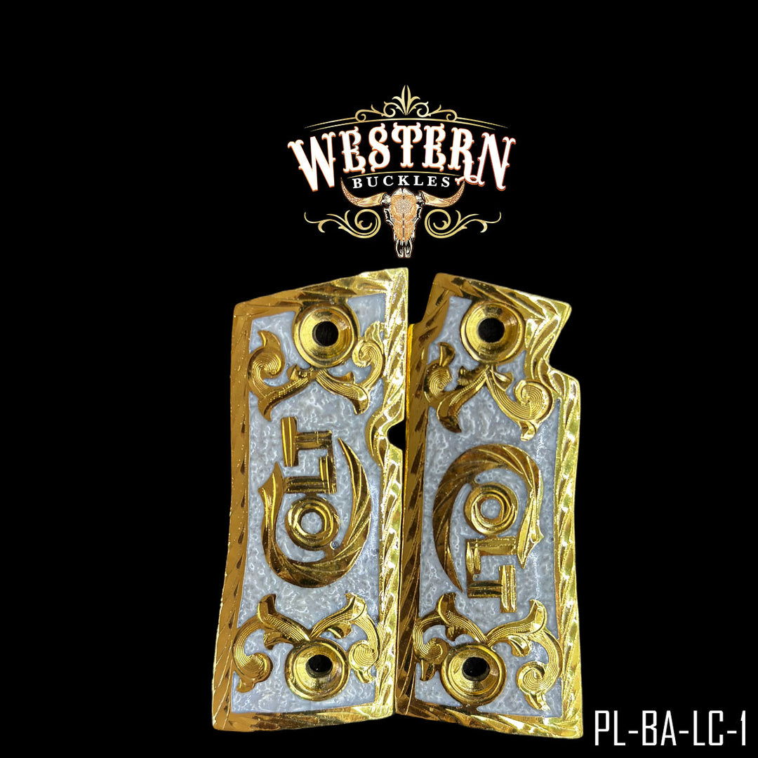 Colt 1911 Gun Grips | Handcrafted by Western Buckles | SKU PL-BA-LC-1