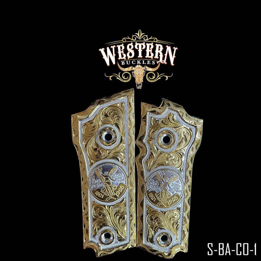Centenario Custom Grips for the Smith & Wesson Model 59 — 24K Gold-Plated & Silver-Plated