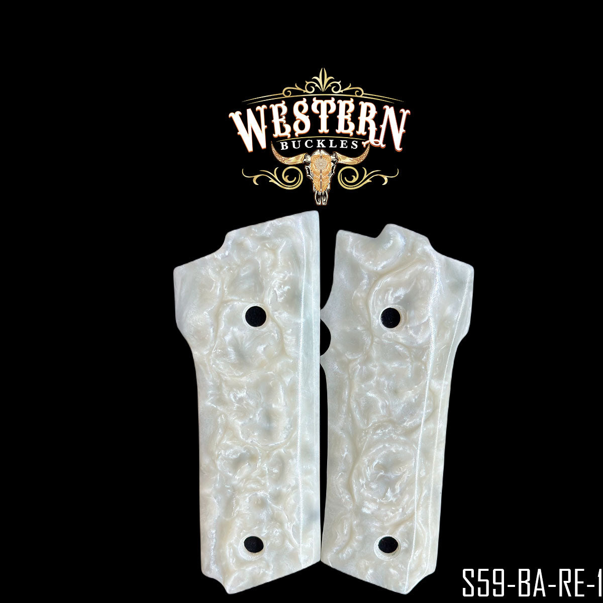 Cachas Smith and Wesson 59 Grips De Resina Blanca