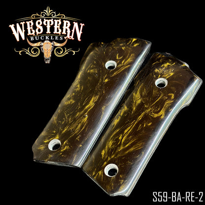 Cachas Smith and Wesson 59 Grips De Resina Ocre