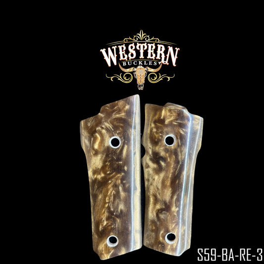 Cachas Smith and Wesson 59 Grips De Resina Ocre