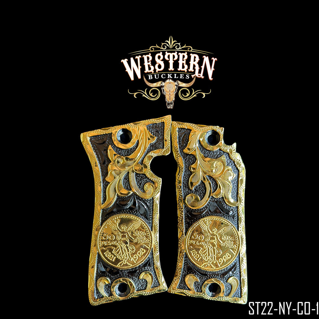 Star Centenario Cachas | Handcrafted by Western Buckles | SKU ST22-NY-CO-1