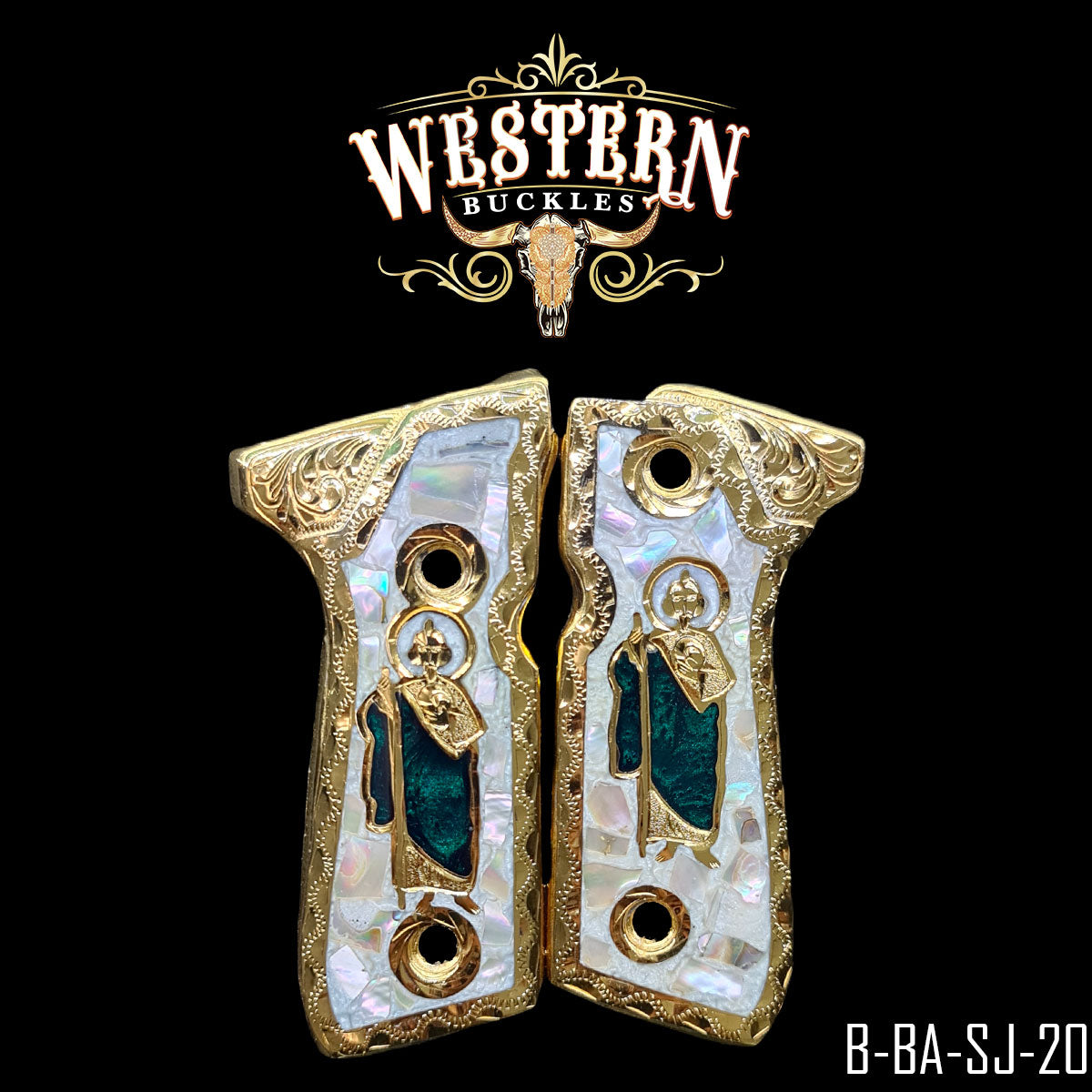 ハンドパン 9音 螺旋柄 ケース・マレット付 ゴールド San Judas Grips for Beretta 92FS — 24K Gold-Plated – Western