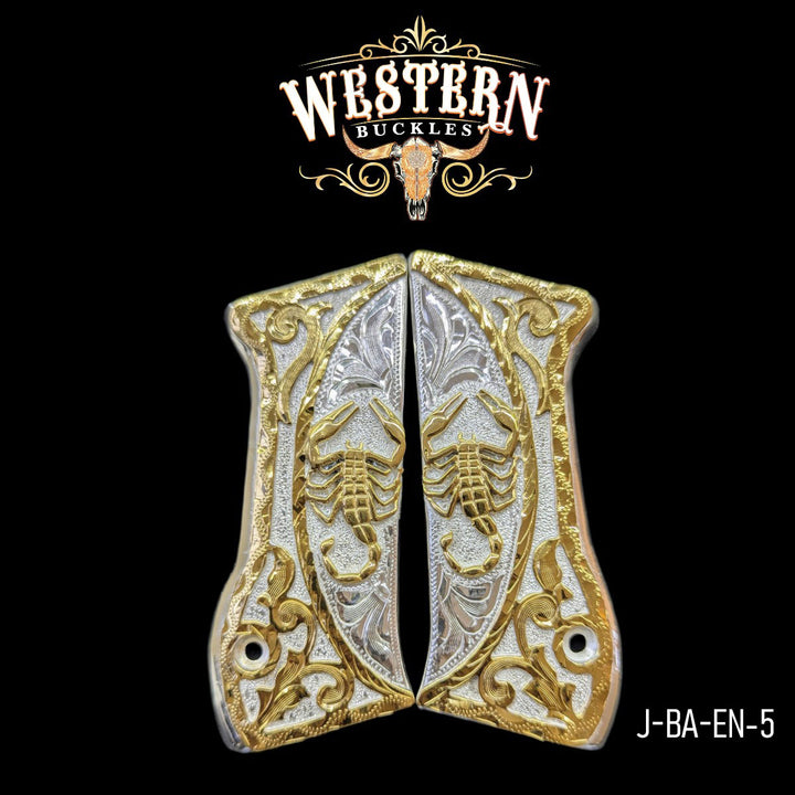 Scorpion Custom Grips for the IWI Jericho 941 — 24K Gold-Plated &amp; Silver-Plated