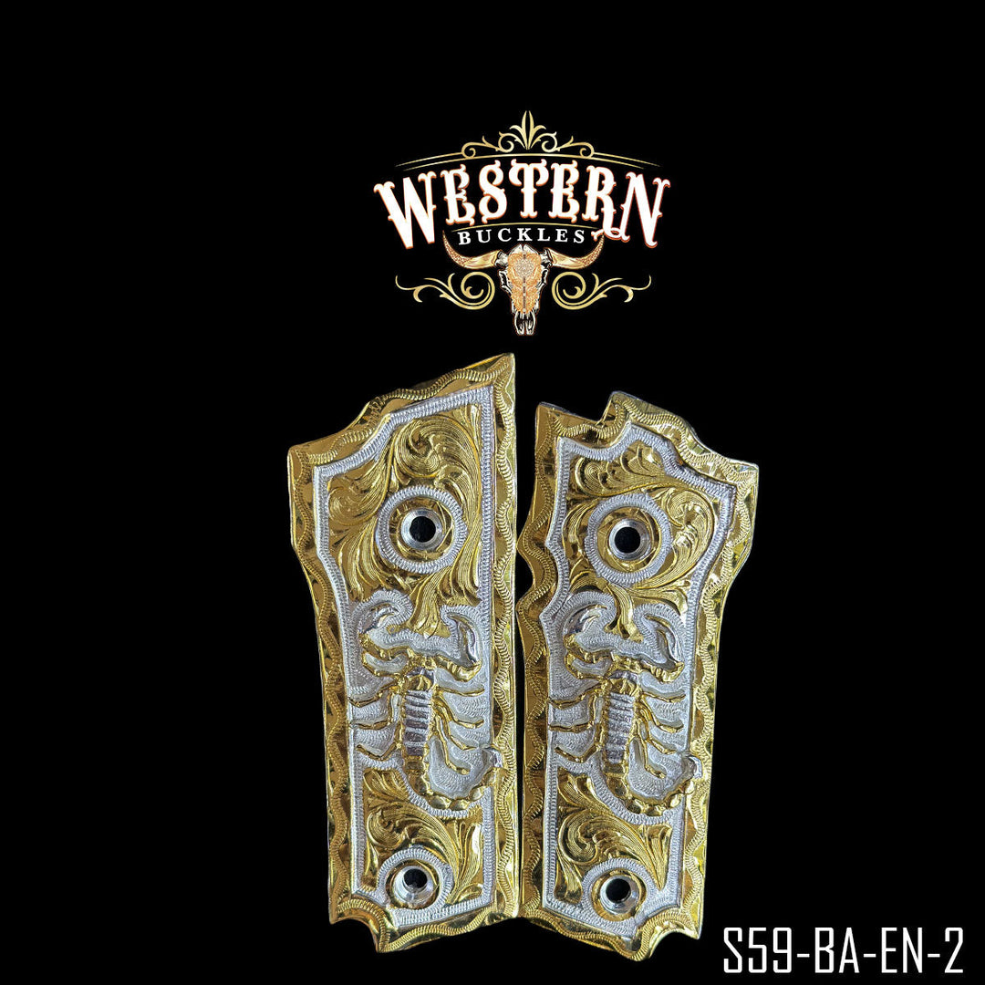 Smith &amp; Wesson 59 Escorpion Gold-The Western Buckles