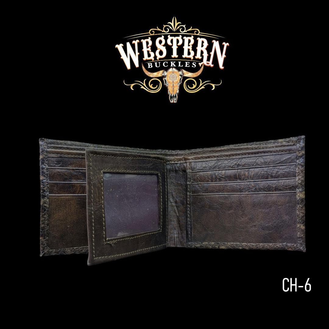 Synthetic Leather Chestnut Snake Wallet-The Western Buckles