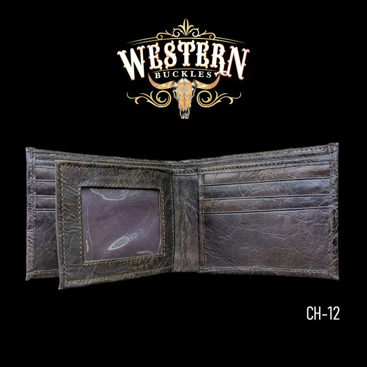 Synthetic Leather Chocolate Brown Cocodrile Wallet-The Western Buckles