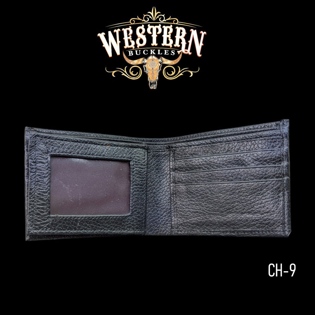 Synthetic Leather Ebony Cocodrile Wallet-The Western Buckles