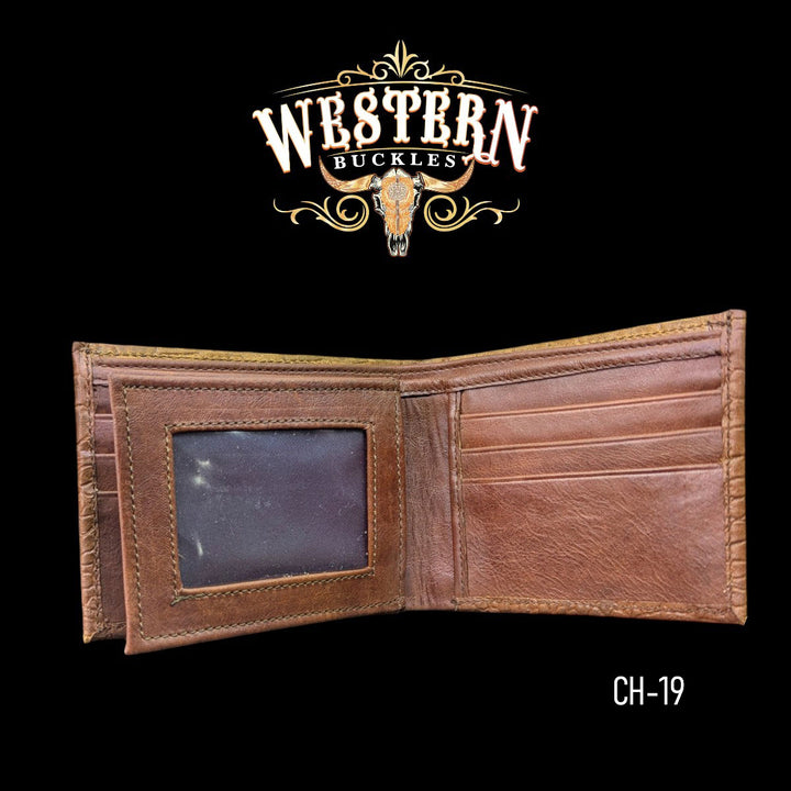 Synthetic Leather Mocha Brown Cocodrile Wallet-The Western Buckles