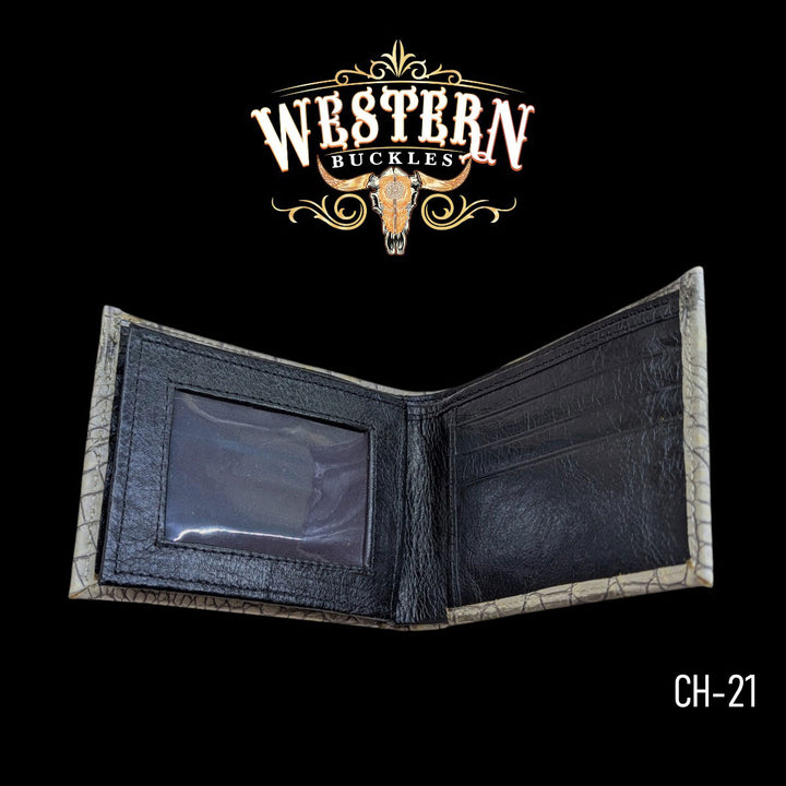 Synthetic Leather Nude Beige Cocodrile Wallet-The Western Buckles