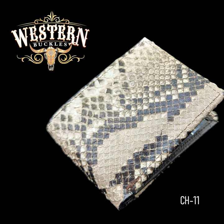 Synthetic Leather Sand Snake Wallet-The Western Buckles