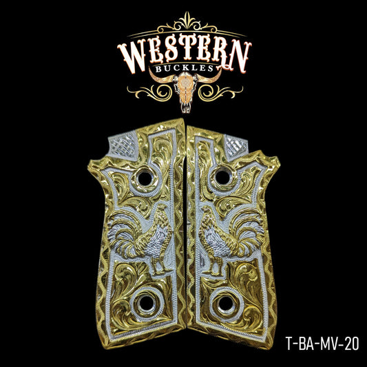 Cachas Taurus PT92 Grips Gallo Dorado