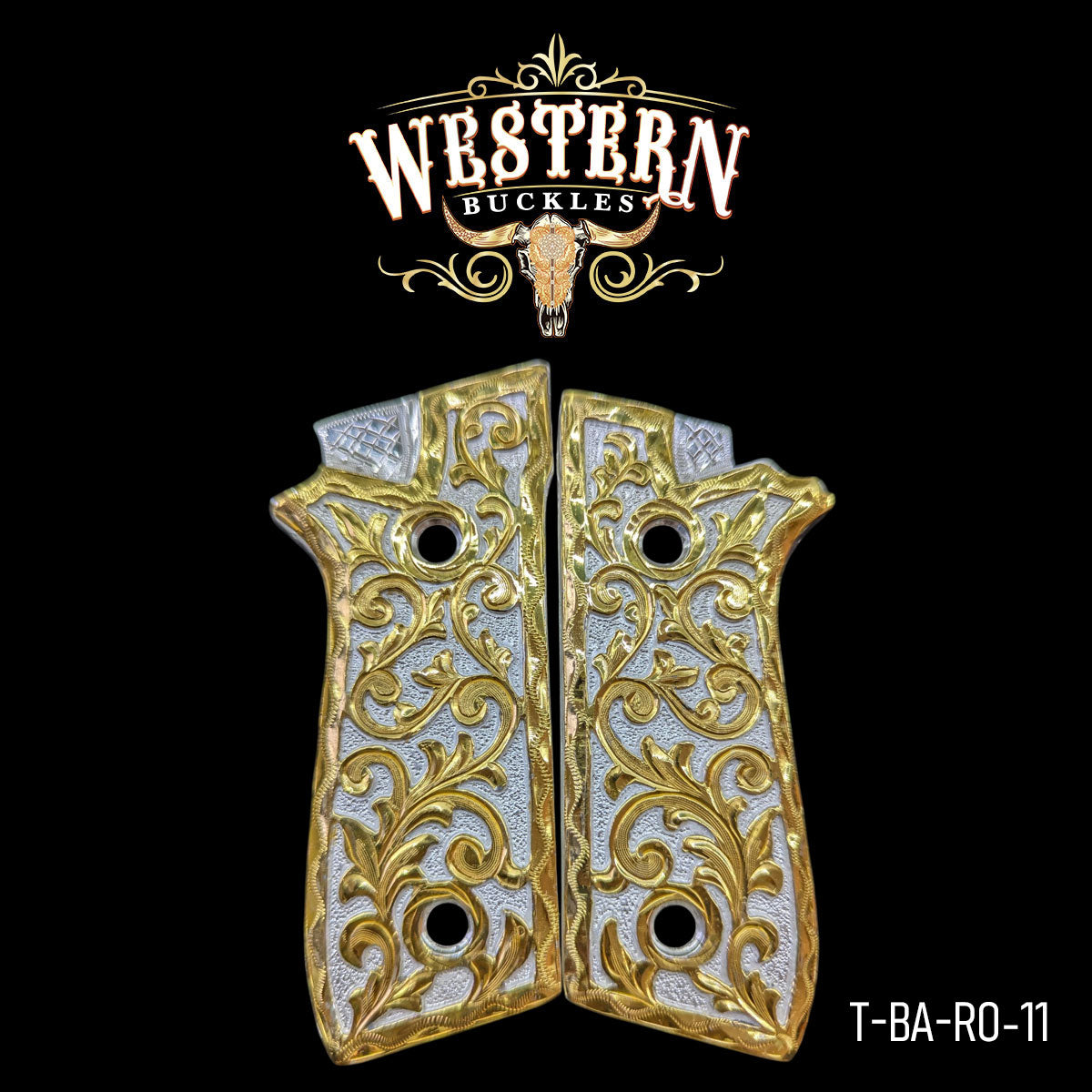 Cachas Taurus PT92 Grips Rameada Oro y Plata