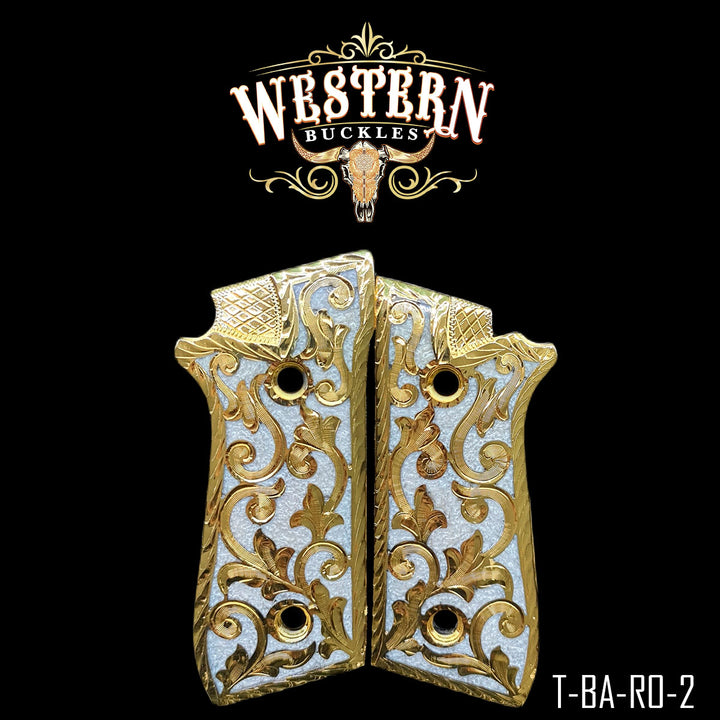 Taurus Cachas — Artisan Resin | 24K Gold Plated | Handcrafted by Western Buckles | SKU T-BA-RO-2