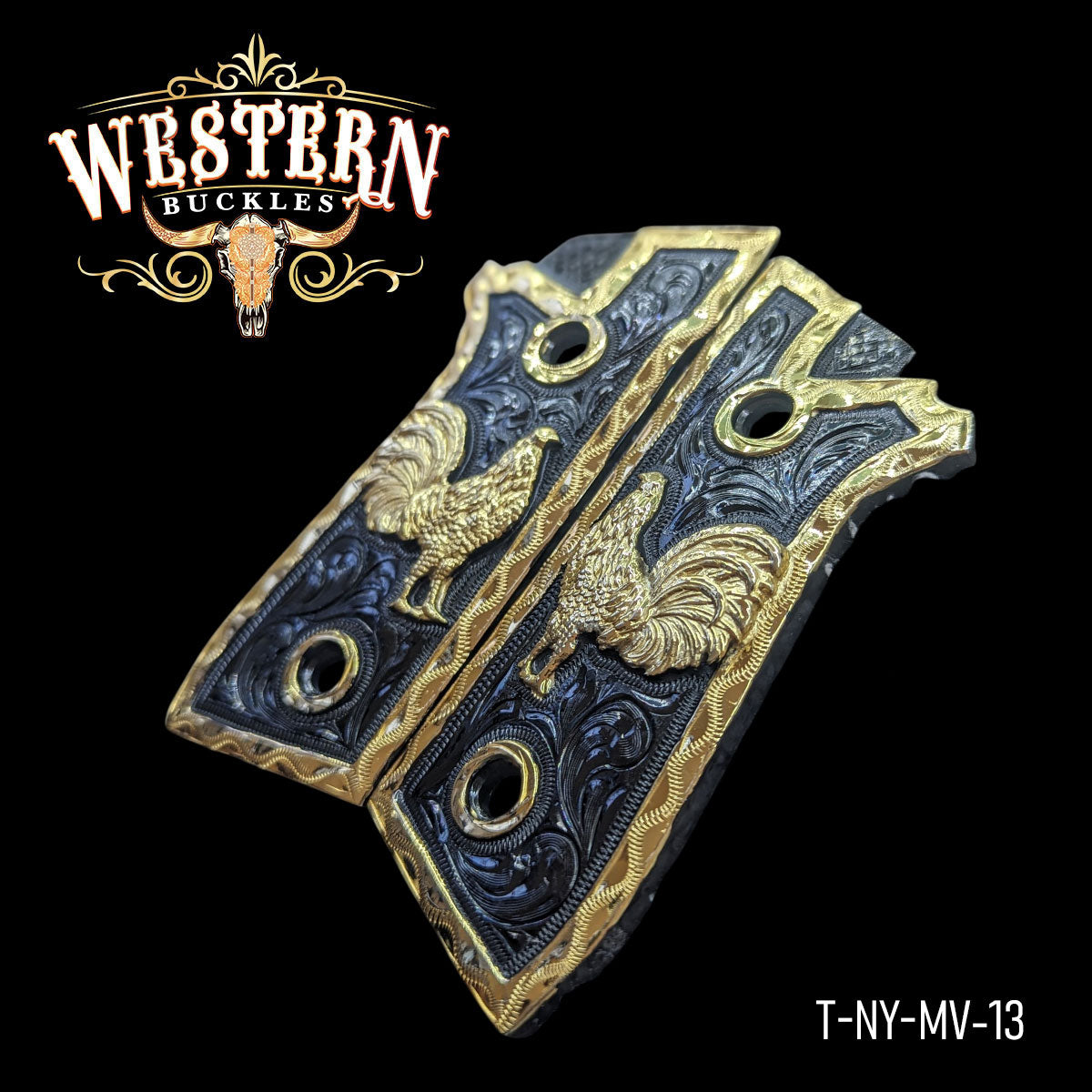 Cacha Taurus Gallo Rameada Oro y Niquel