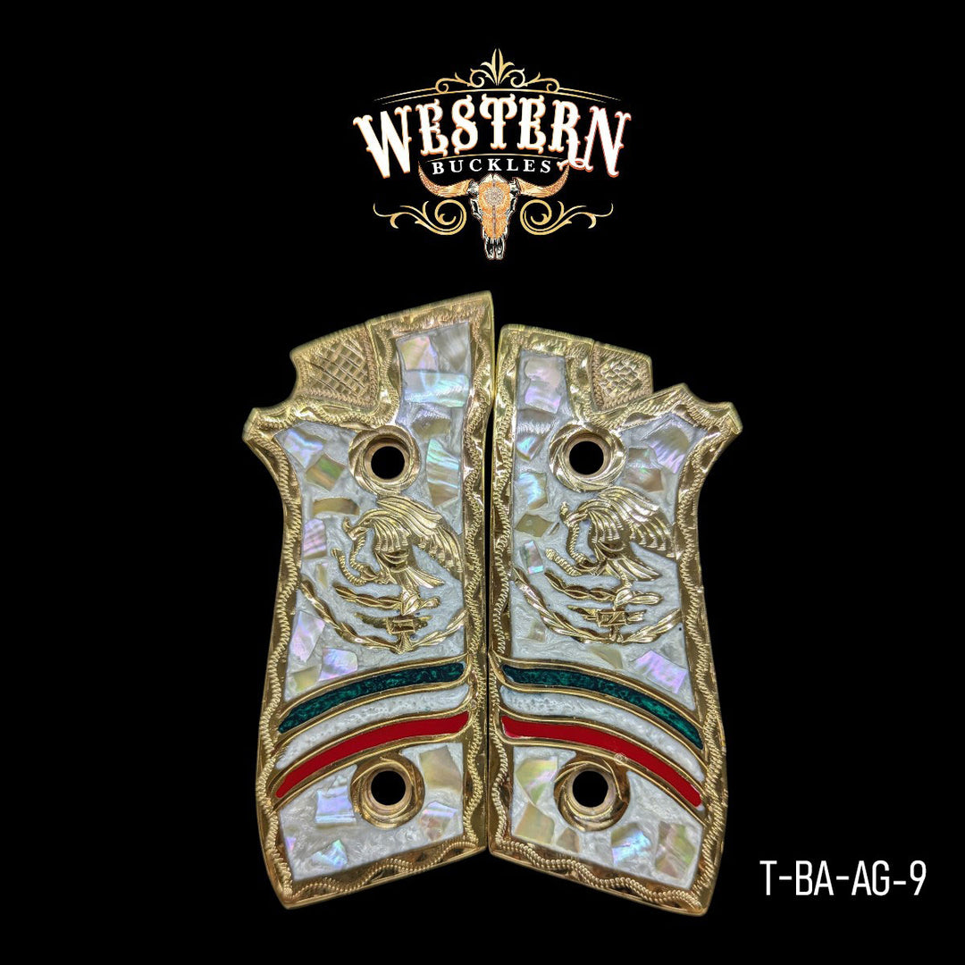 Taurus PT92 Eagle Gold Champagne, White Resin-The Western Buckles