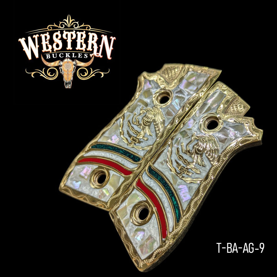 Taurus PT92 Eagle Gold Champagne, White Resin-The Western Buckles