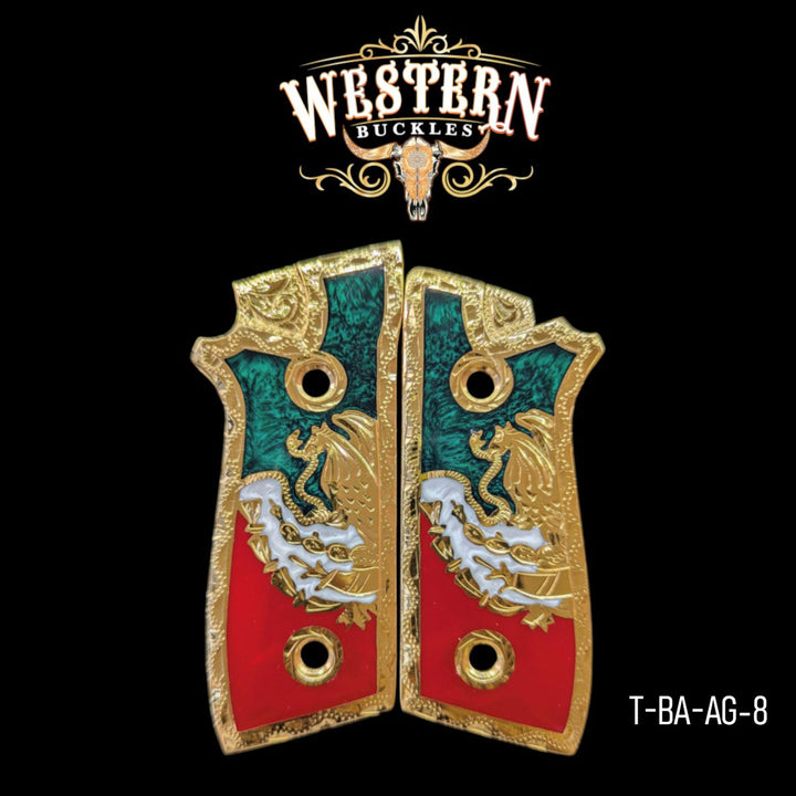 Taurus PT92 Grips Mexican Eagle Gold and Resin-The Western Buckles