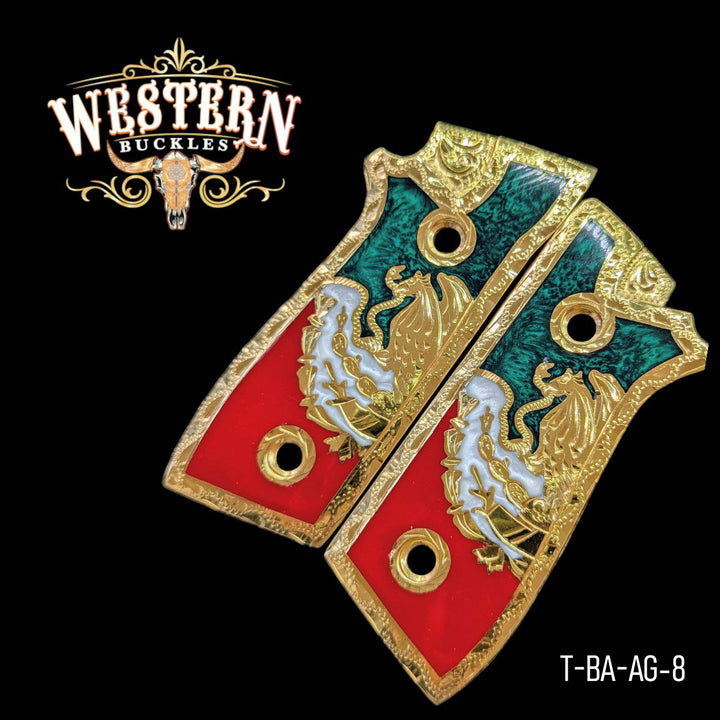 Taurus PT92 Grips Mexican Eagle Gold and Resin-The Western Buckles