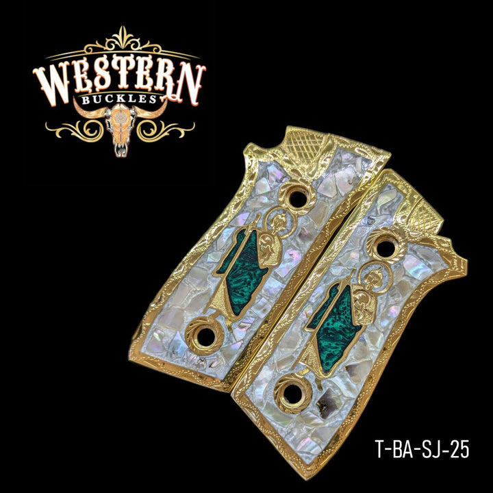 Taurus PT 92 San Judas Mother of Pearl Resin-The Western Buckles